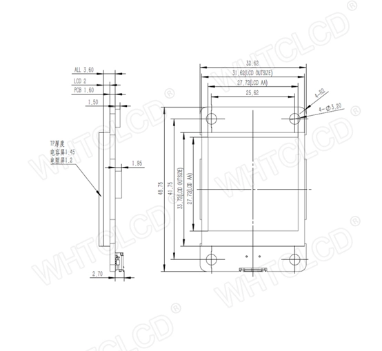 1 inch tft display
