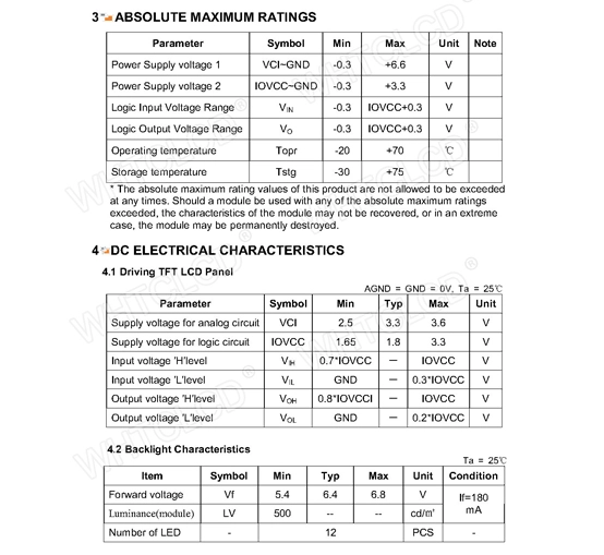 tft lcd wide av system