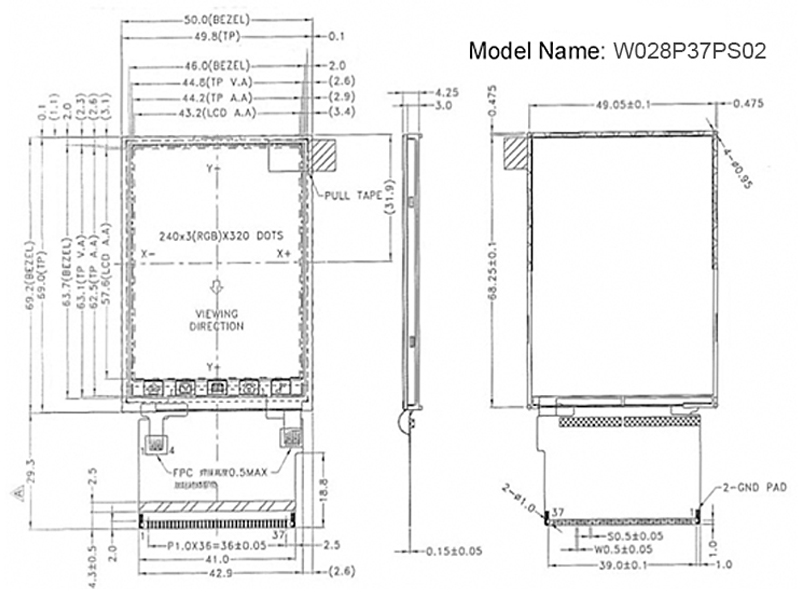 2.8 Inch TN TFT LCD