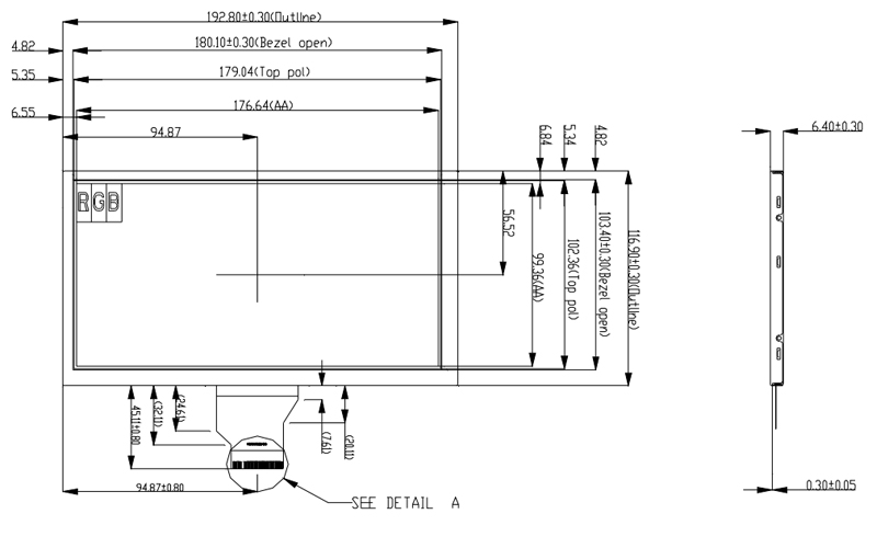 8.0 Inch TN TFT LCD