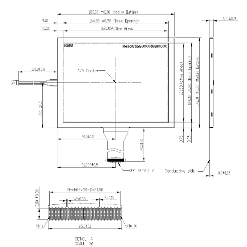 8.0 Inch TN TFT LCD