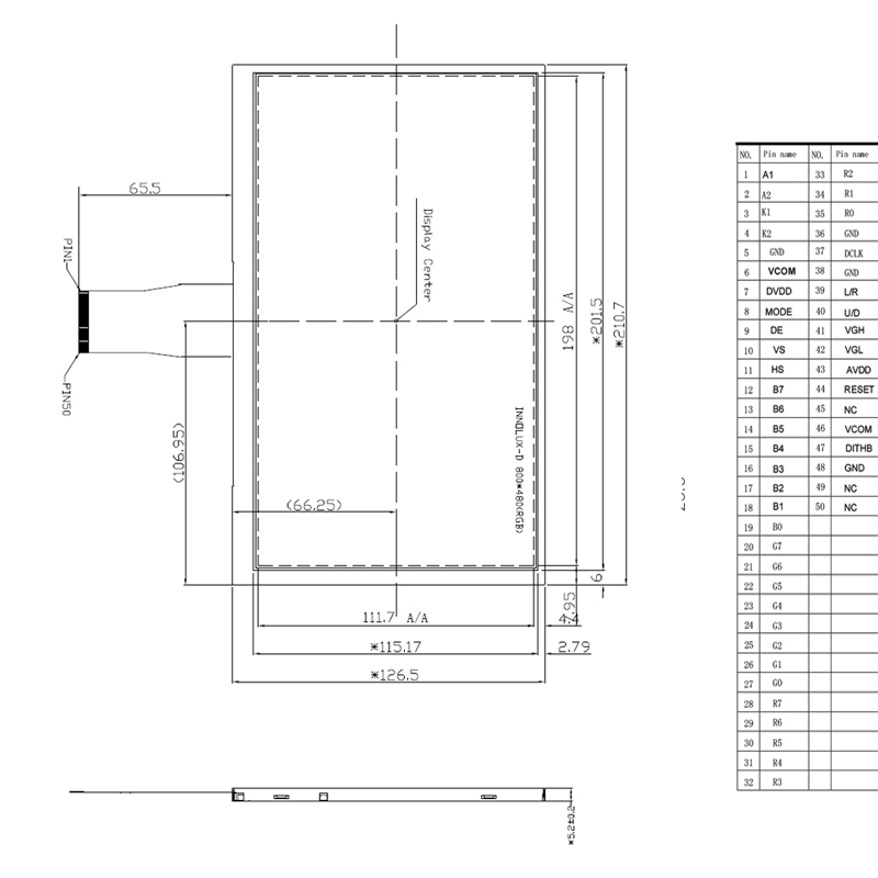 9.0 Inch TN TFT LCD