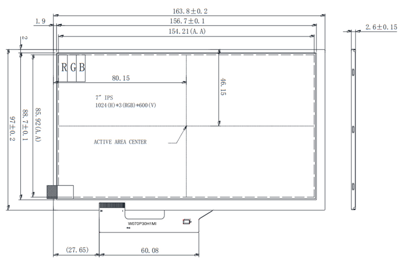 7.0 Inch IPS TFT LCD