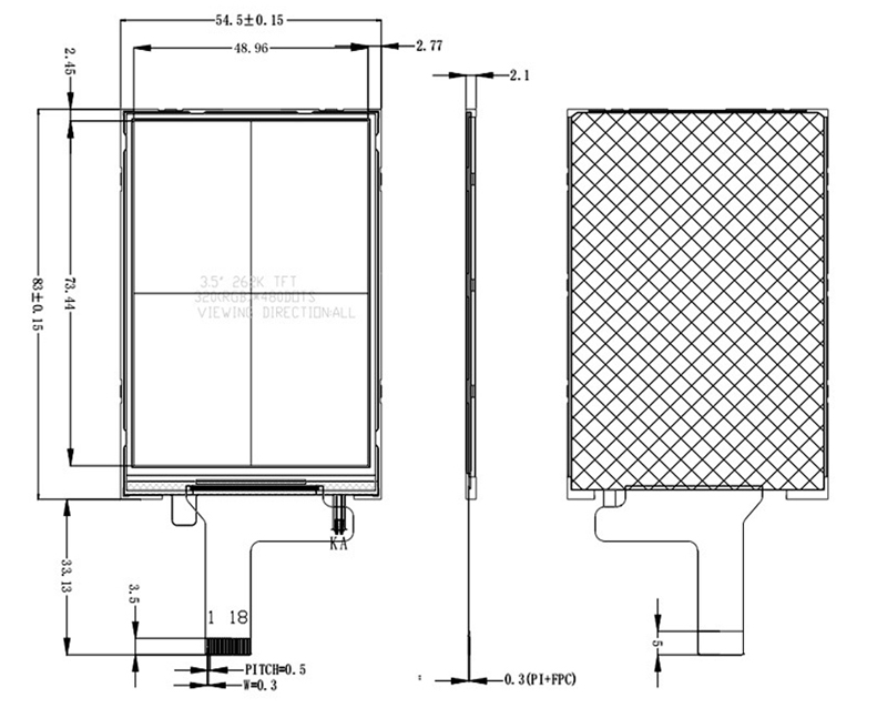 3.5 Inch IPS TFT LCD