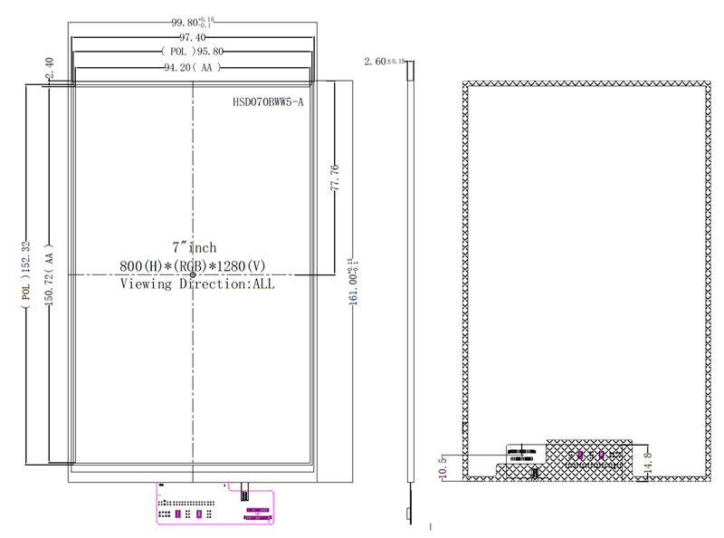 7.0 Inch IPS TFT LCD