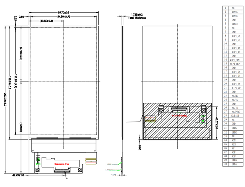 7.0 Inch IPS TFT LCD
