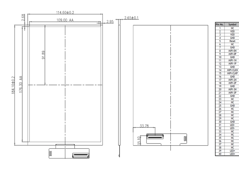 8.0 Inch IPS TFT LCD