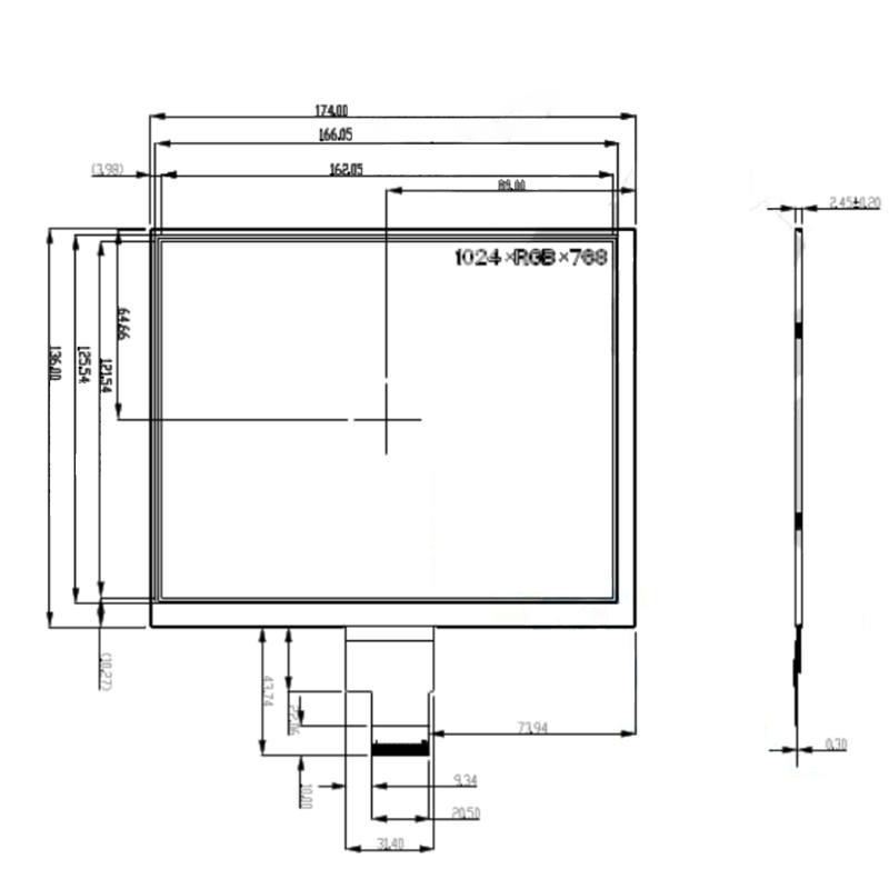 8.0 Inch IPS TFT LCD