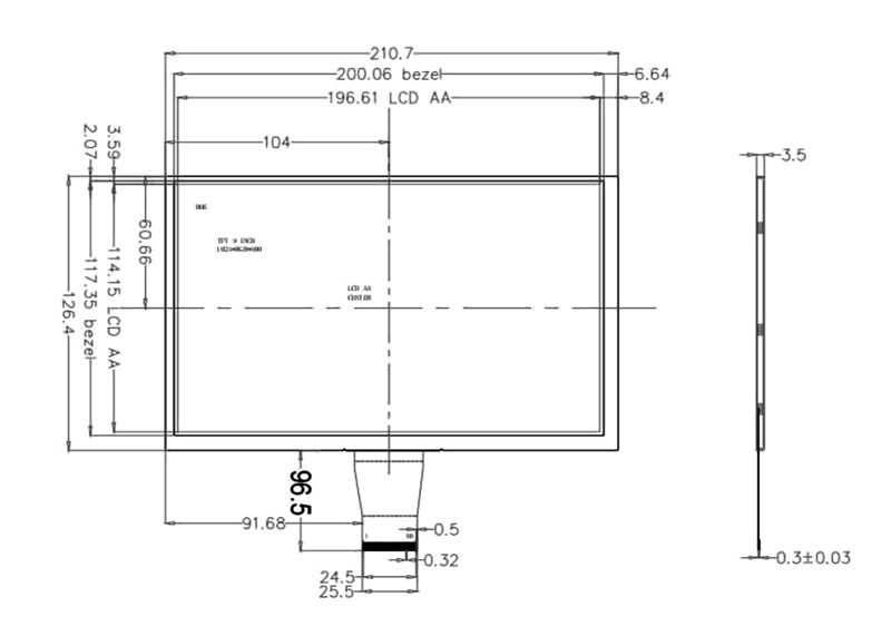 9.0 Inch IPS TFT LCD