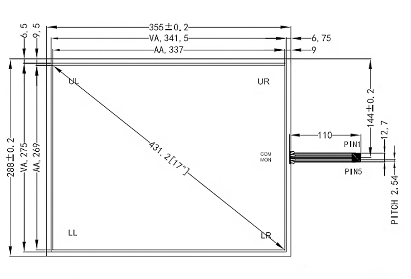 17.0 Inch Resistive Touch Screen