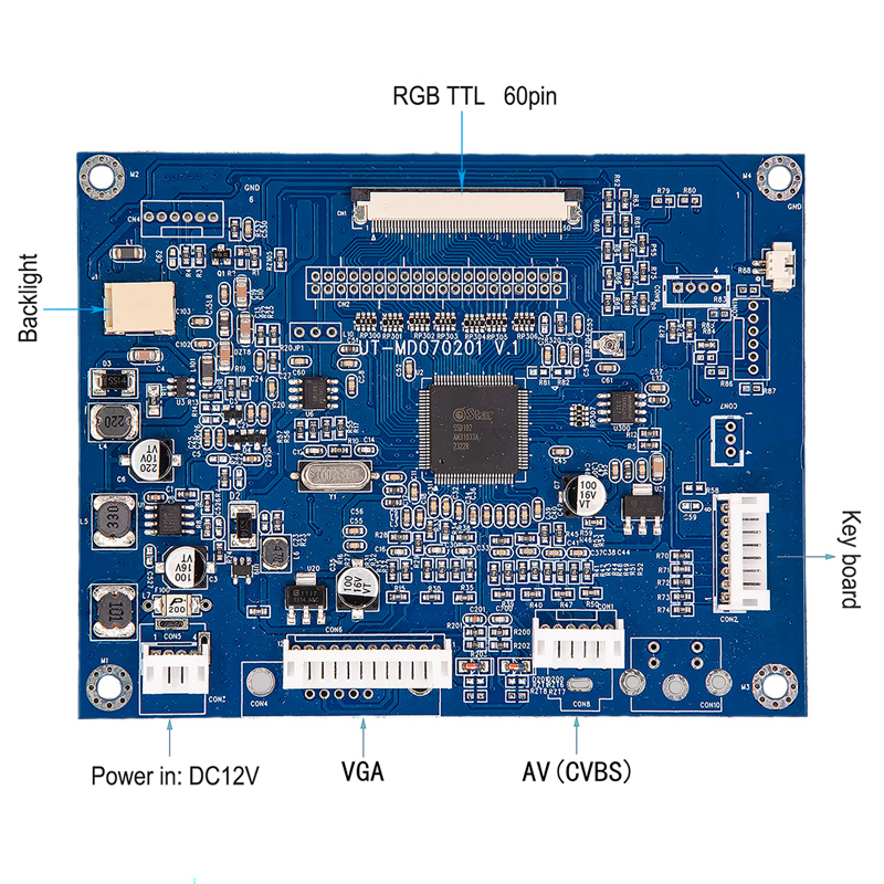UT-MD070201 V.1 RGB TTL LCD Controller Board