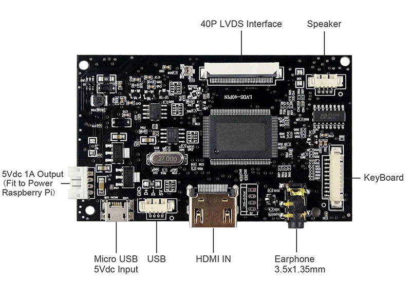 PCB800815 LVDS LCD Controller Board