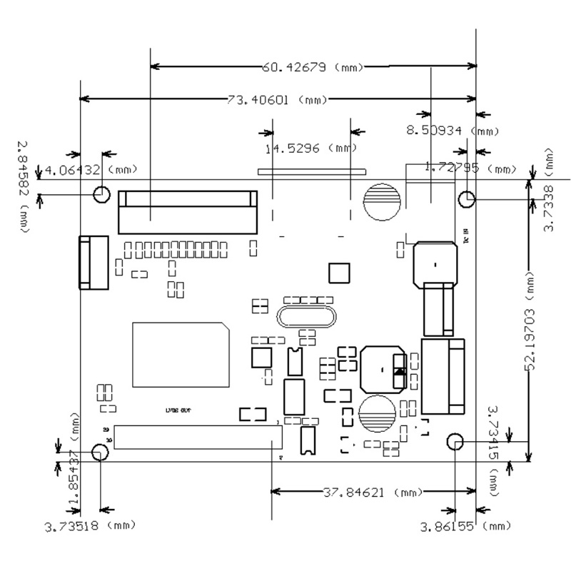 PCB800661 V.9 LVDS LCD Controller Board