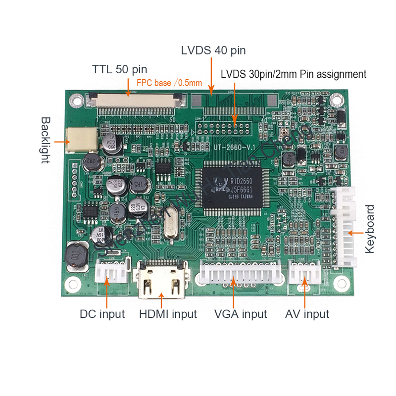 UT-2660 RGB TTL LCD Controller Board