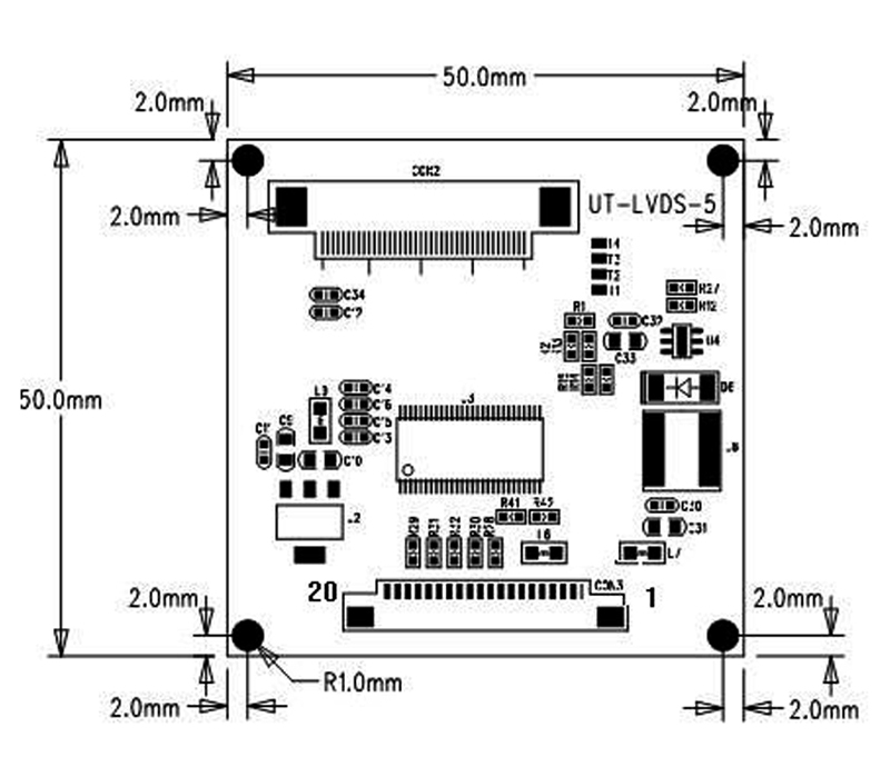  UT-LVDS-5 RGB TTL LCD Controller Board