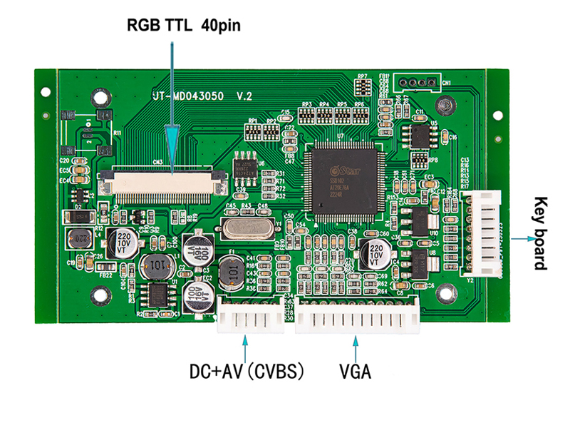  UT-MD043050 V.2 RGB TTL LCD Controller Board