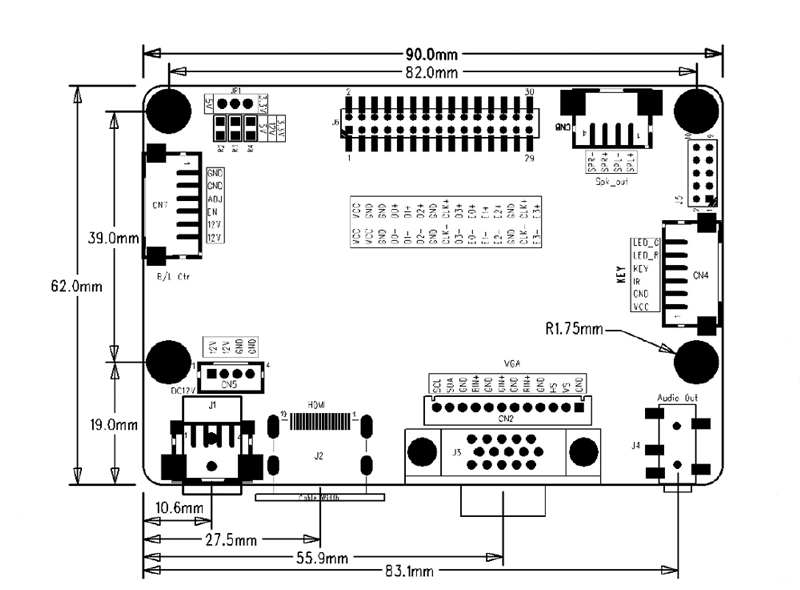 WH-RTD3513-V7 LVDS LCD Controller Board