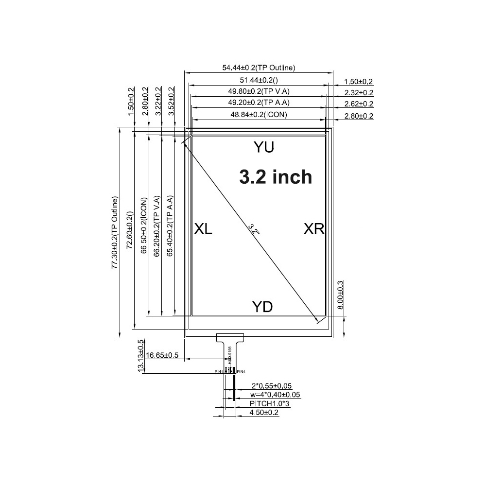 3.2 tft lcd touch screen