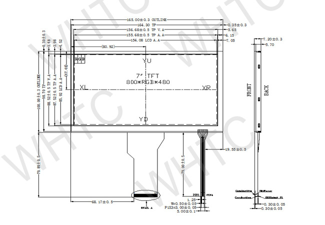 7 Inch Sunlight Readable LCD Display