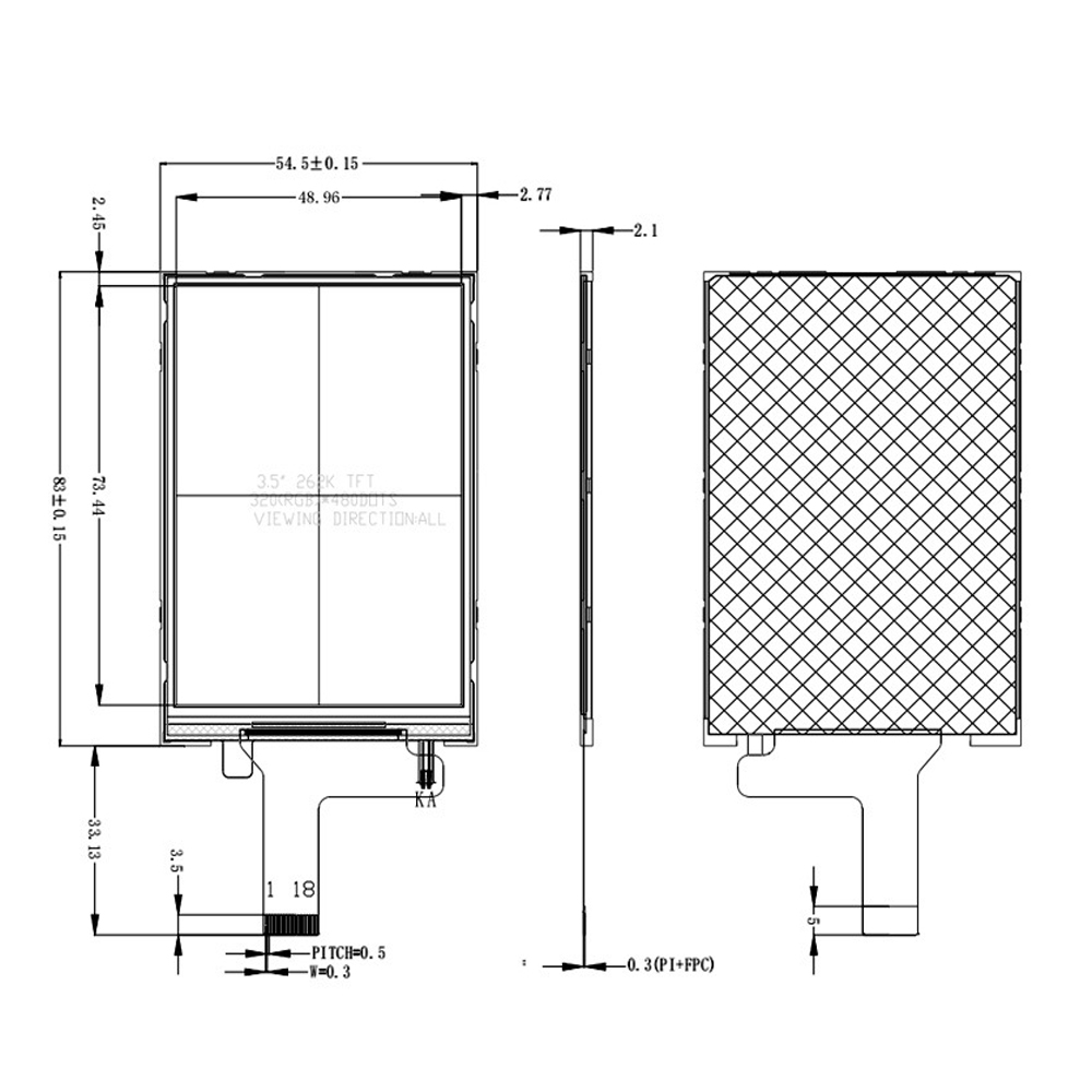 3.5 Inch Sunlight Readable LCD Display