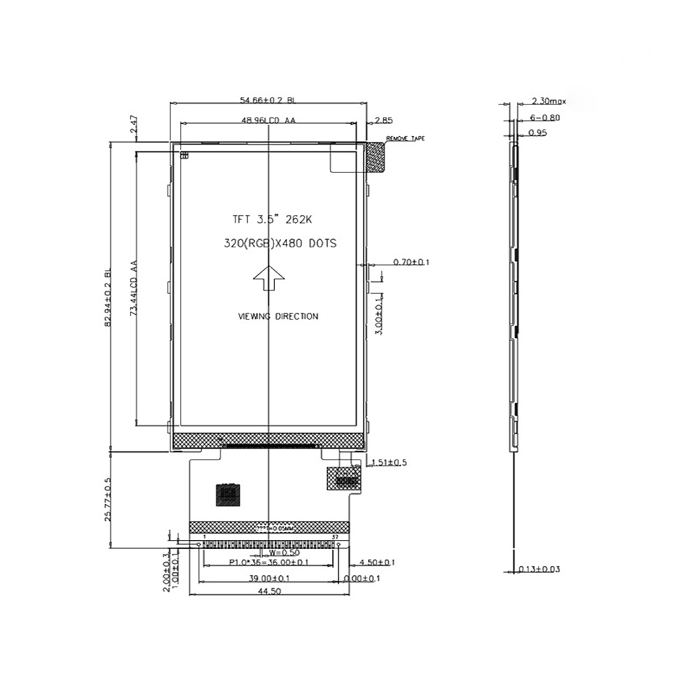 3.5 Inch Sunlight Readable LCD Display