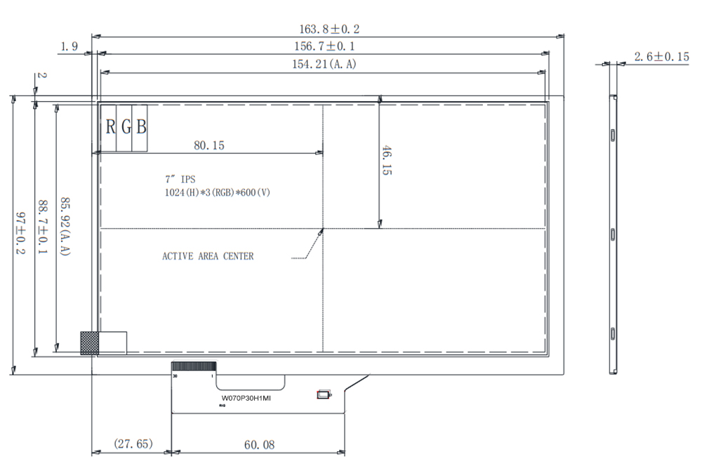 7 Inch Sunlight Readable LCD Display