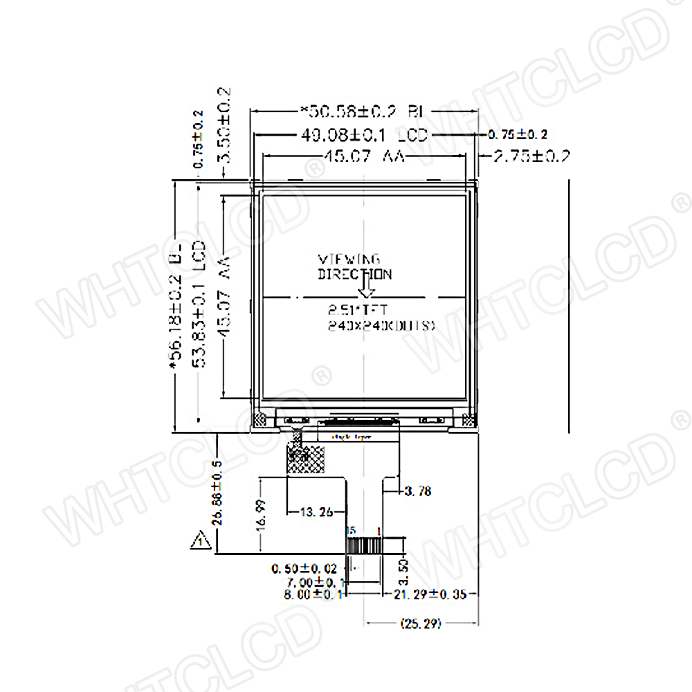 square tft display