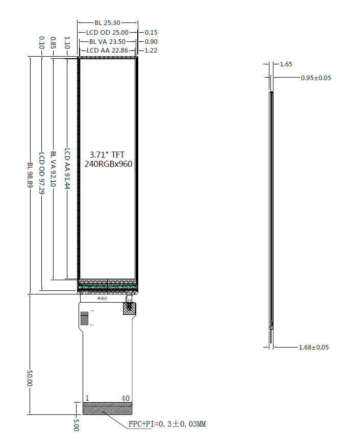 3.71 Inch Bar Tft LCD
