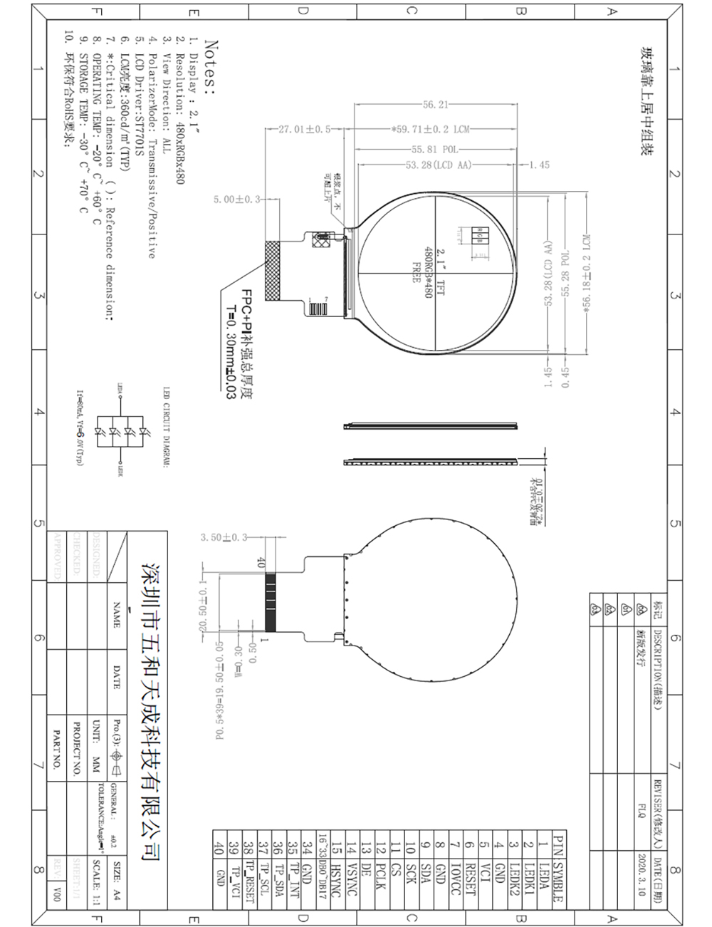 circular tft display